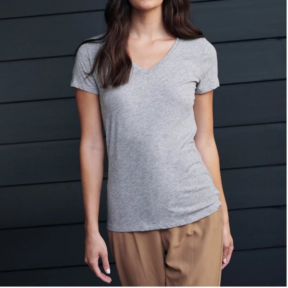 2 Pack Quince Cotton Modal V Neck Tee - Picture 1 of 4